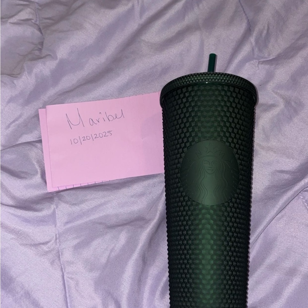 Starbucks Dark Green Textured Tumbler